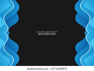 gradient blue wave background modern style design