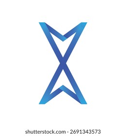 Gradient Blue X Logo Symbol for Modern Tech Brand Identity and Digital Design.