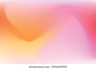 Gradiente abstracto de malla de gradiente de color rosa y amarillo, ilustración para fondo o fondo