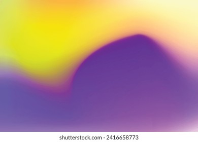 Gradient blur abstract, purple yellow color gradient mesh vector, illustration for background or wallpaper