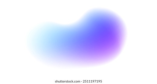 Gradient blur blob shapes. Colored figures with a soft gradation from bright to transparent. Set of isolated vector elements on a white background.
