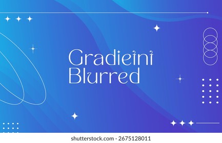 Gradient Blurred Background with Dark Blue Color Transition, Abstract Decorative Elements, and Modern Typography – Soft Focus Pastel Design for Branding, UI Mockup, Presentation