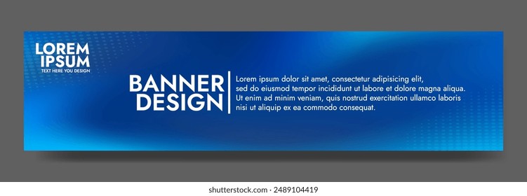 Gradient blurred banner in shades of blue. Ideal for web banners, social media posts, or any design project that requires a calming backdrop