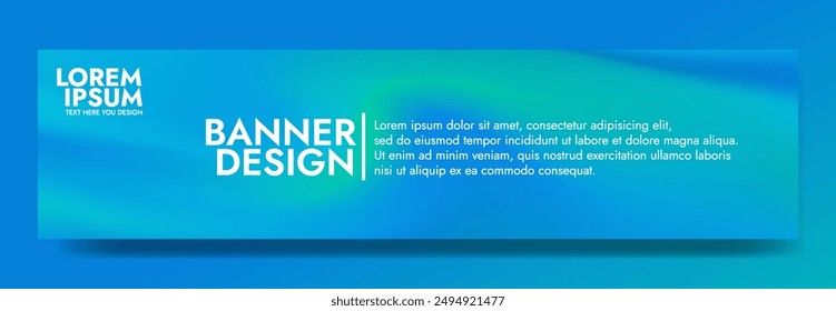 Gradient blurred banner in shades of blue and green. Ideal for web banners, social media posts, or any design project that requires a calming backdrop