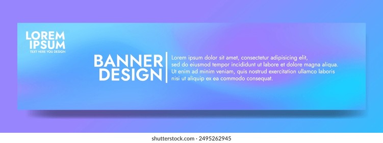 Gradient blurred banner in shades of blue and violet. Ideal for web banners, social media posts, or any design project that requires a calming backdrop