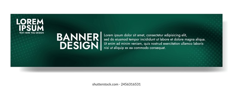 Gradient blurred banner in shades of dark green. Ideal for web banners, social media posts, or any design project that requires a calming backdrop