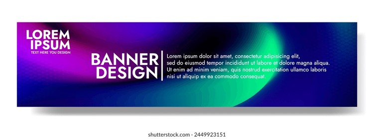 Gradient blurred banner in shades of green violet. Ideal for web banners, social media posts, or any design project that requires a calming backdrop
