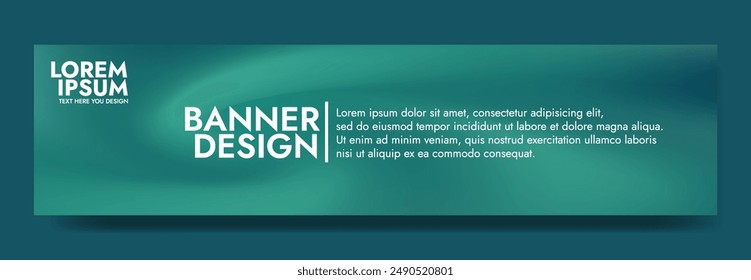 Gradient blurred banner in shades of green color. Ideal for web banners, social media posts, or any design project that requires a calming backdrop