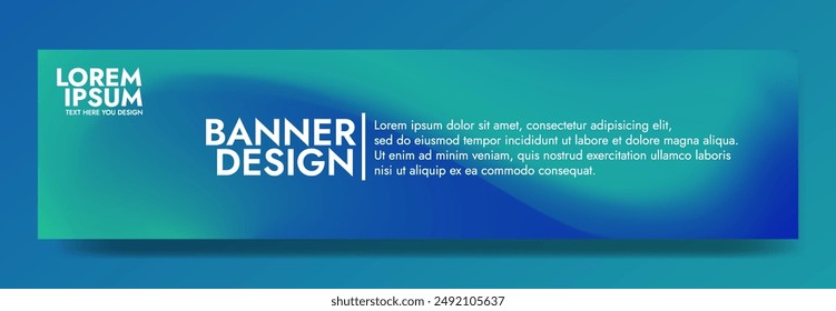 Gradient blurred banner in shades of green and blue. Ideal for web banners, social media posts, or any design project that requires a calming backdrop