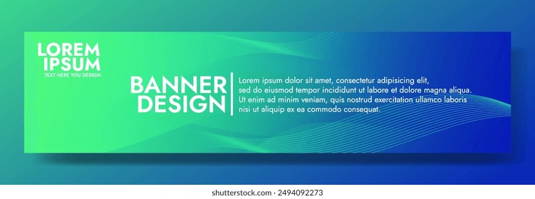 Gradient blurred banner in shades of green and blue. Ideal for web banners, social media posts, or any design project that requires a calming backdrop