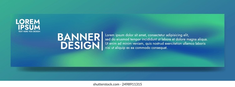 Gradient blurred banner in shades of green blue. Ideal for web banners, social media posts, or any design project that requires a calming backdrop