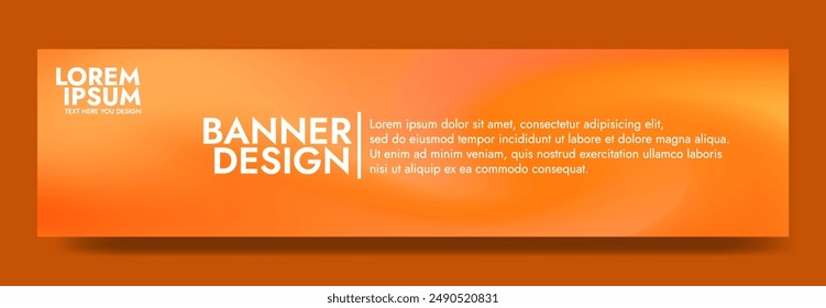 Gradient blurred banner in shades of orange color. Ideal for web banners, social media posts, or any design project that requires a calming backdrop