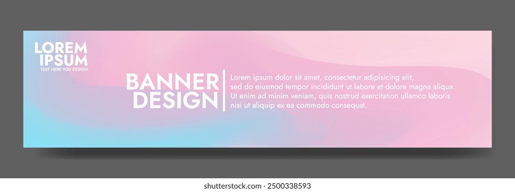 Gradient blurred banner in shades of pink blue. Ideal for web banners, social media posts, or any design project that requires a calming backdrop