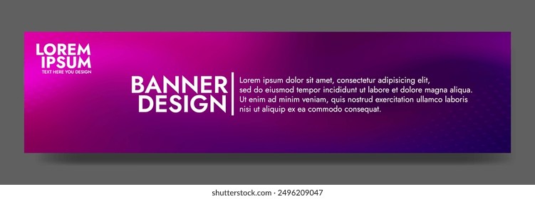 Gradient blurred banner in shades of violet and blue. Ideal for web banners, social media posts, or any design project that requires a calming backdrop