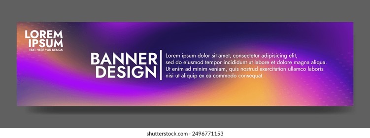 Gradient blurred banner in shades of violet yellow. Ideal for web banners, social media posts, or any design project that requires a calming backdrop