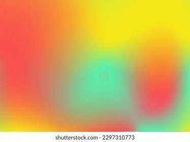 Gradient with blurred simple effect. Neon Azure, Orange, Green, Yellow colors. Clean modern background. Banner for advertising your product. Mockup for wallpaper, app, flyer, fons, card, presentation