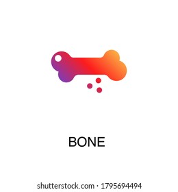 gradient bone icon, simple element from Pet-vet set, for web and mobile