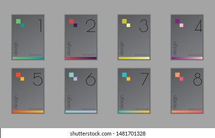 Gradient book cover design. brochure design.