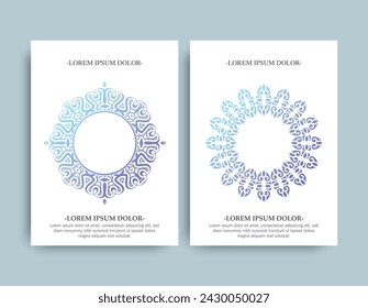 Gradient border pattern cover template