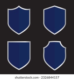 Gradient Border Shield, Protect shield on black background