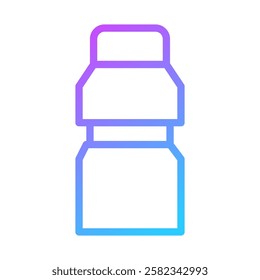 Gradient Bottle Icon Simple Outline Vector