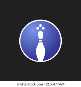 Gradient bowling pin vector logo