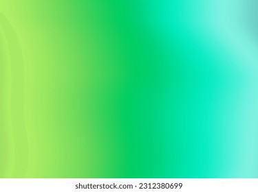 Gradient with bright daisy lime yellow, screaming intense green turquoise, neon blue colors. Modern texture leafy background. Mockup for advertisement, flyer, fons, card, social media. presentation