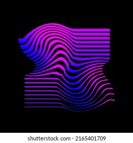 Plantilla de viajero minimalista del Partido de Arte Pop Brillante Gradiente. Fondo del icono Elemento Gráfico Simple Gradiente. Tarjeta abstracta de color gradiente púrpura y rosa 