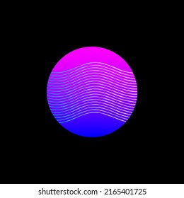 Gradient Bright Pop Art Party Minimalist Flyer Template. Gradient Simple Graphic Element Icon Background. Purple and Pink Gradient Color Abstract Card 