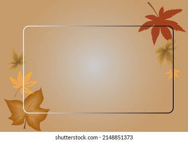 Gradient brown background with abstract brown leaf design vector eps-10