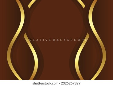 gradient brown with luxury line modern background