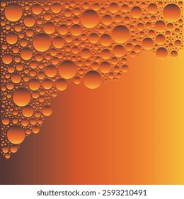 Gradient brown yellow circles background