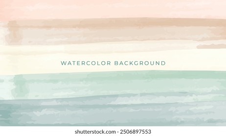 gradient brown yellow green watercolor abstract background vector design