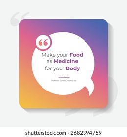 Gradient Bubble faixa de testemunho, citação, infográfico. Projetos de modelo de postagem de mídia social para cotações. Bolhas de fala vazias, bolhas de citação e caixa de texto