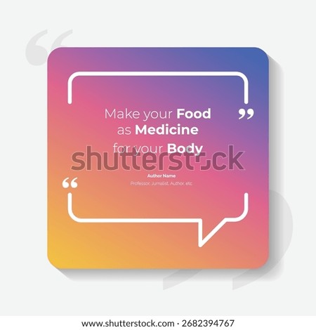 Gradient Bubble testimonial banner, quote, infographic. Social media post template designs for quotes. Empty speech bubbles, quote bubbles and text box