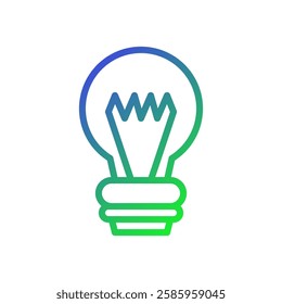 Gradient Bulb Icon for Creative Design Work