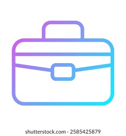 Gradient Business Briefcase Vector Illustration