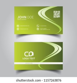 Gradient business card vector template