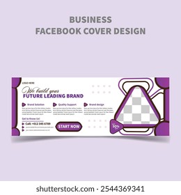 Gradient business facebook cover template