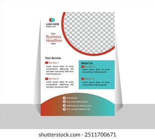 Modelo de design de panfleto de negócios de gradiente.