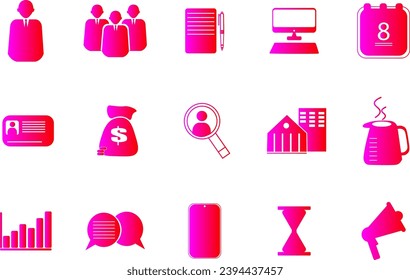 Gradient Business Icon Illustrative  Vector