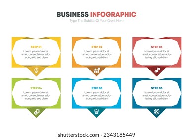 Gradient business marketing infographic vector