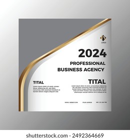 Gradient business square flyer design template