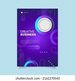 Gradient Business Workshop Poster Template. -  Vector.