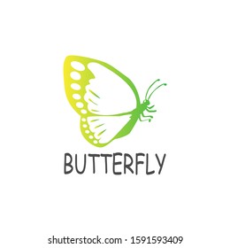 Gradient butterfly logo graphic design concept.