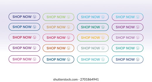 Colección de Botones “Compra Ahora” para Comercio Electrónico y Diseño de Llamada a la Acción de Sitio web