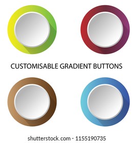 Gradient Buttons for Commercial and Social media uses