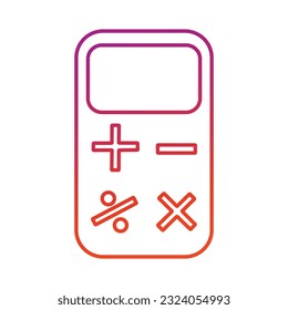 Gradient Calculator icon. Flat design style eps 10 vector illustration