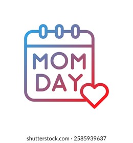 Gradient Calendar Icon for Mother's Day Event