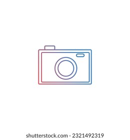 Gradient Camera icon. Element of photography icon. Premium quality graphic design. Signs, symbols collection icon for websites, web design, mobile app on white background